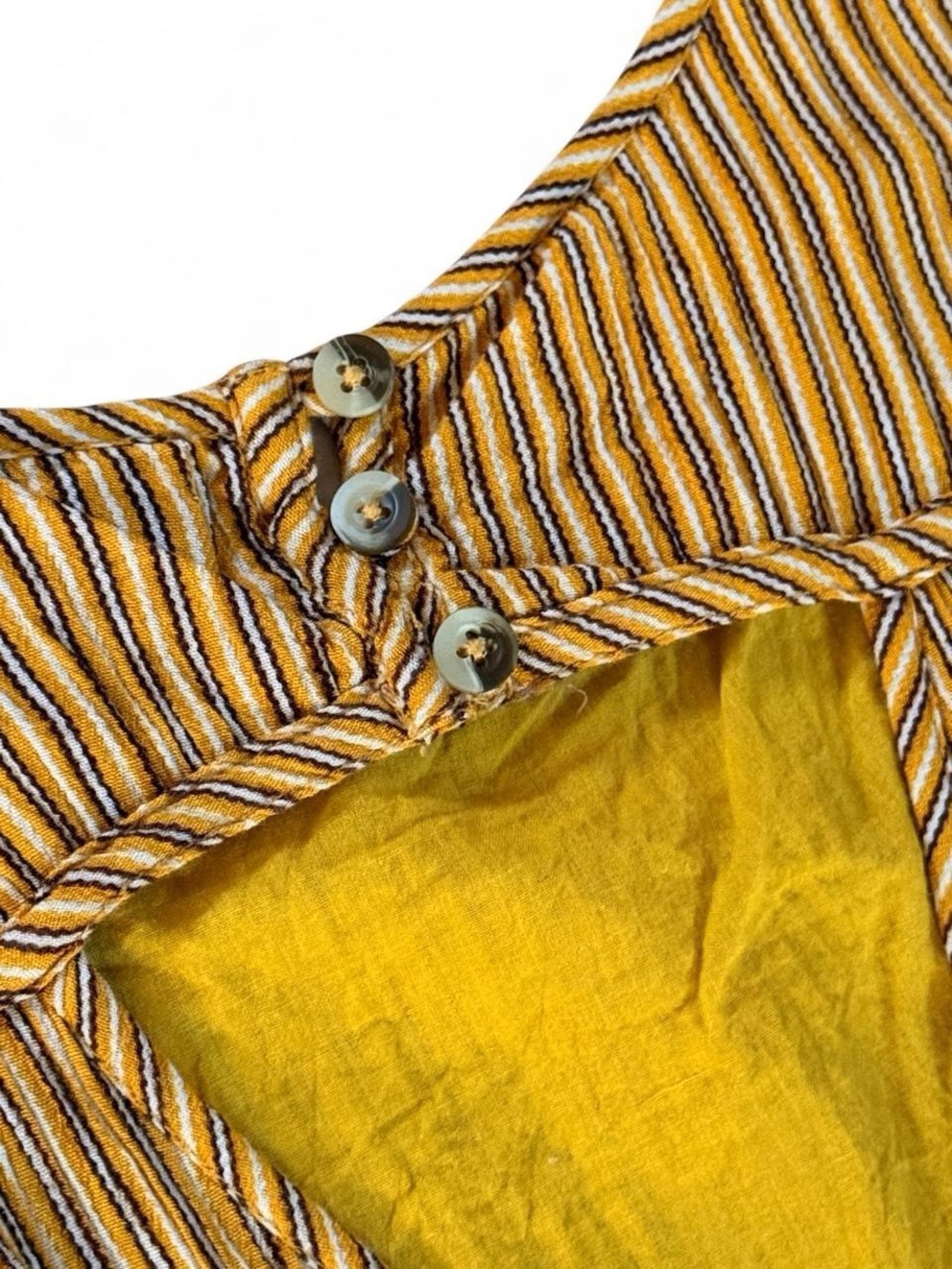 Band of Gypsies Mustard Stripe Midi Dress ✦ Cottagecore / Boho - Picture 6 of 8